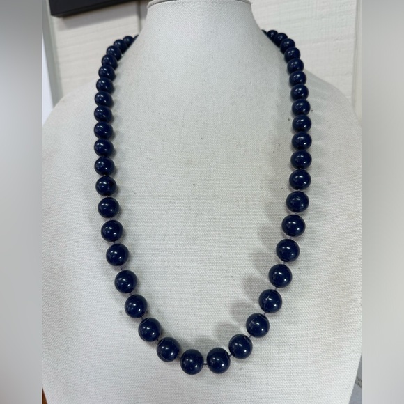 Blue and salmon orange old lady necklaces - Picture 3 of 6